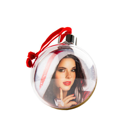 Bola de Natal 7,5cm Dourada personalizável