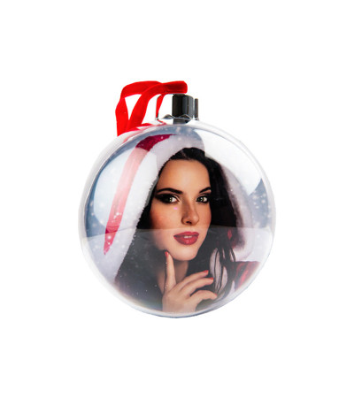 Bola de Natal 7,5cm Prateada personalizável
