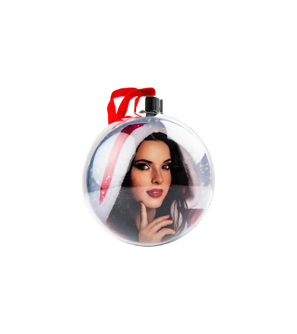 Bola de Natal 7,5cm Prateada personalizável