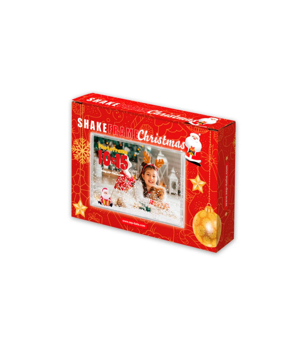 Moldura com neve e Pai Natal personalizável Moldura com neve e Pai Natal personalizável