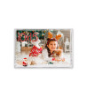 Moldura com neve e Pai Natal personalizável
