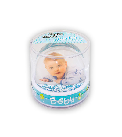 Bola de neve bebé azul personalizável