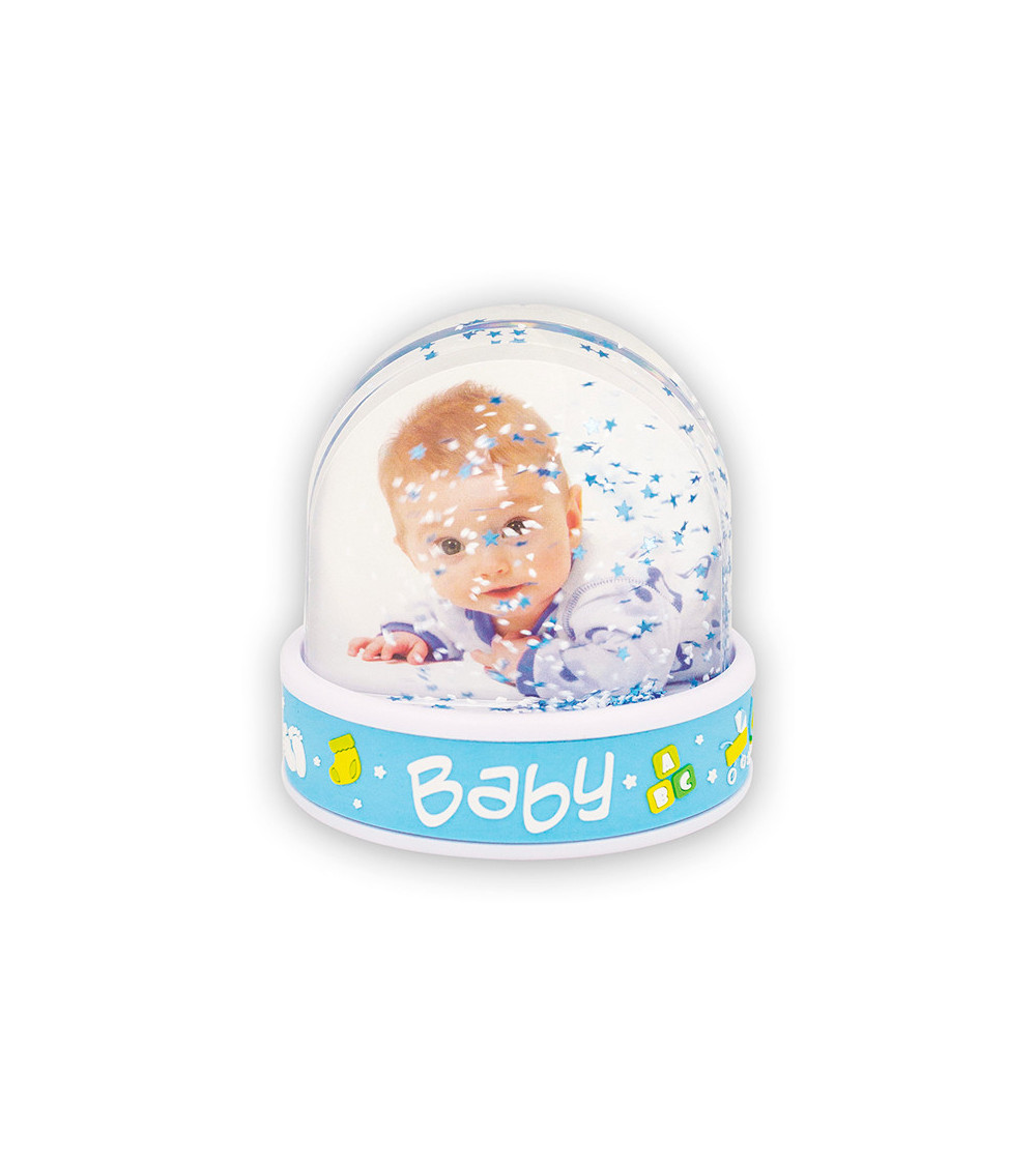 Bola de neve bebé azul personalizável Bola de neve bebé azul personalizável