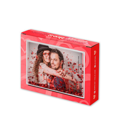 Moldura com corações personalizável