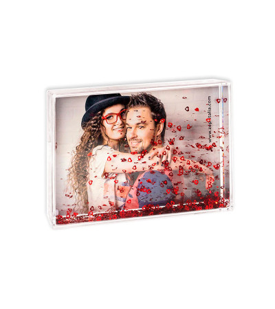 Moldura com corações personalizável